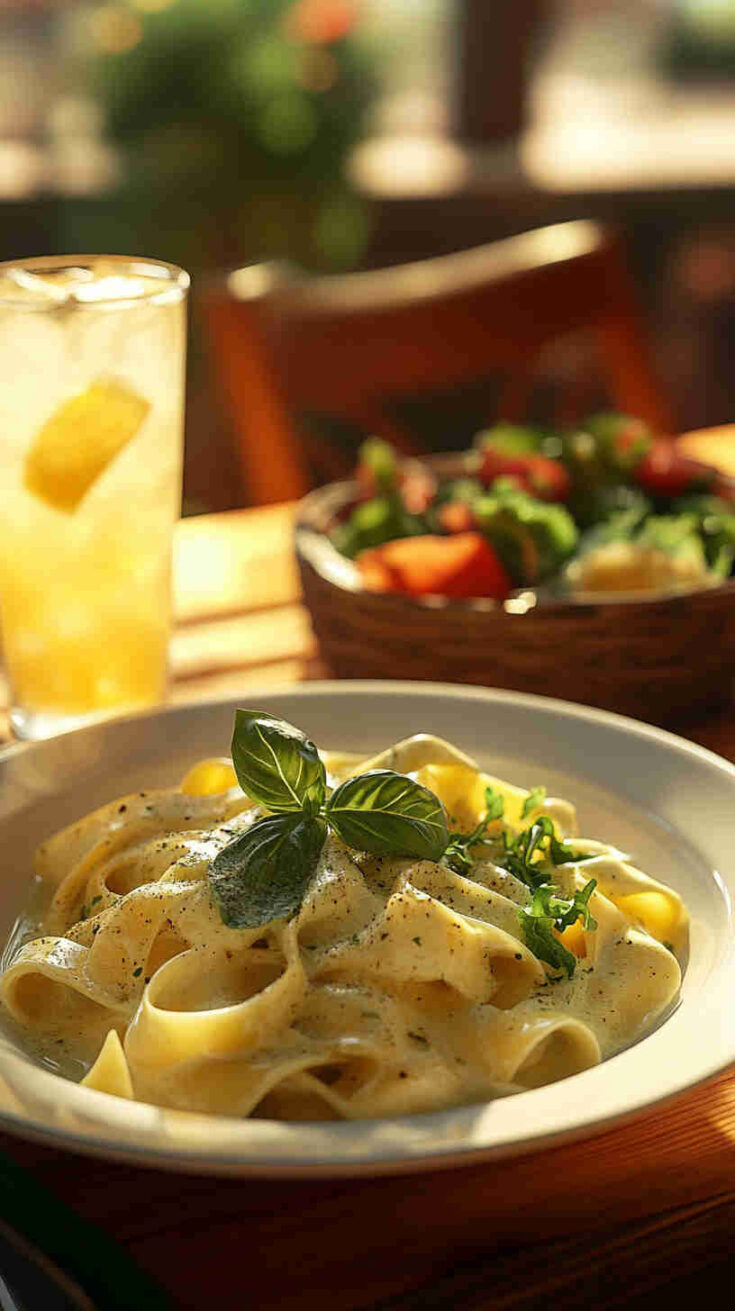 Avocado and Garlic Cream Sauce Pasta