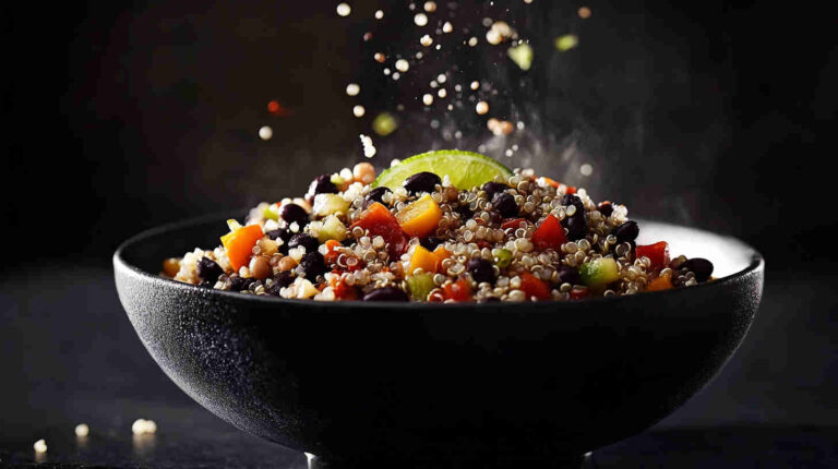 Black Bean and Quinoa Protein Bowl with Lime