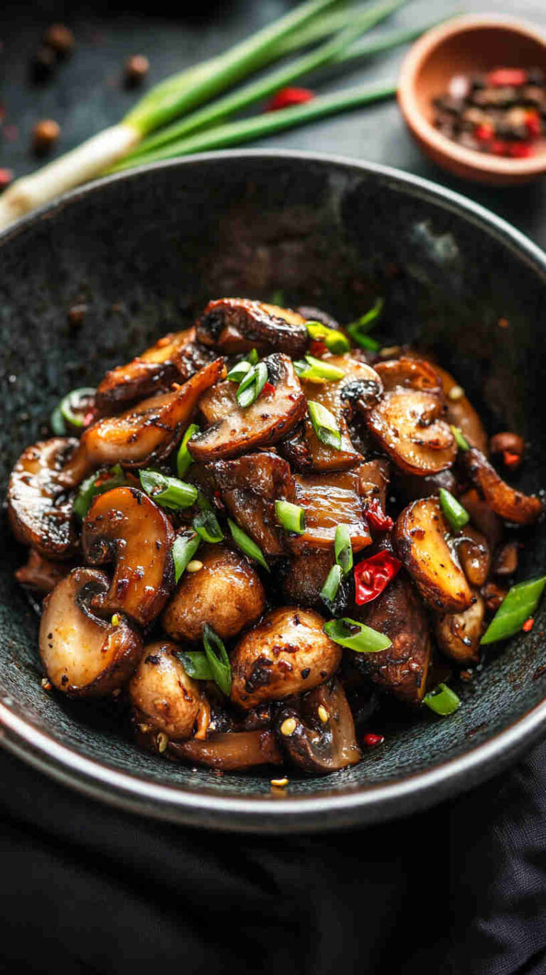 Chinese Black Pepper Mushroom Recipe