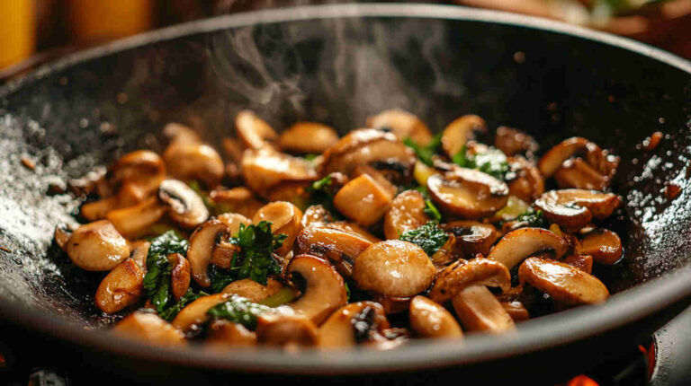 Chinese Garlic Mushroom Stir Fry Recipe