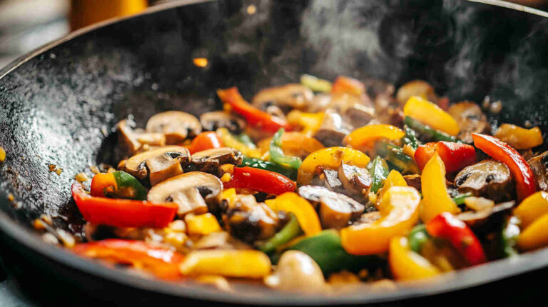 Chinese Mushroom and Bell Pepper Stir Fry Recipe
