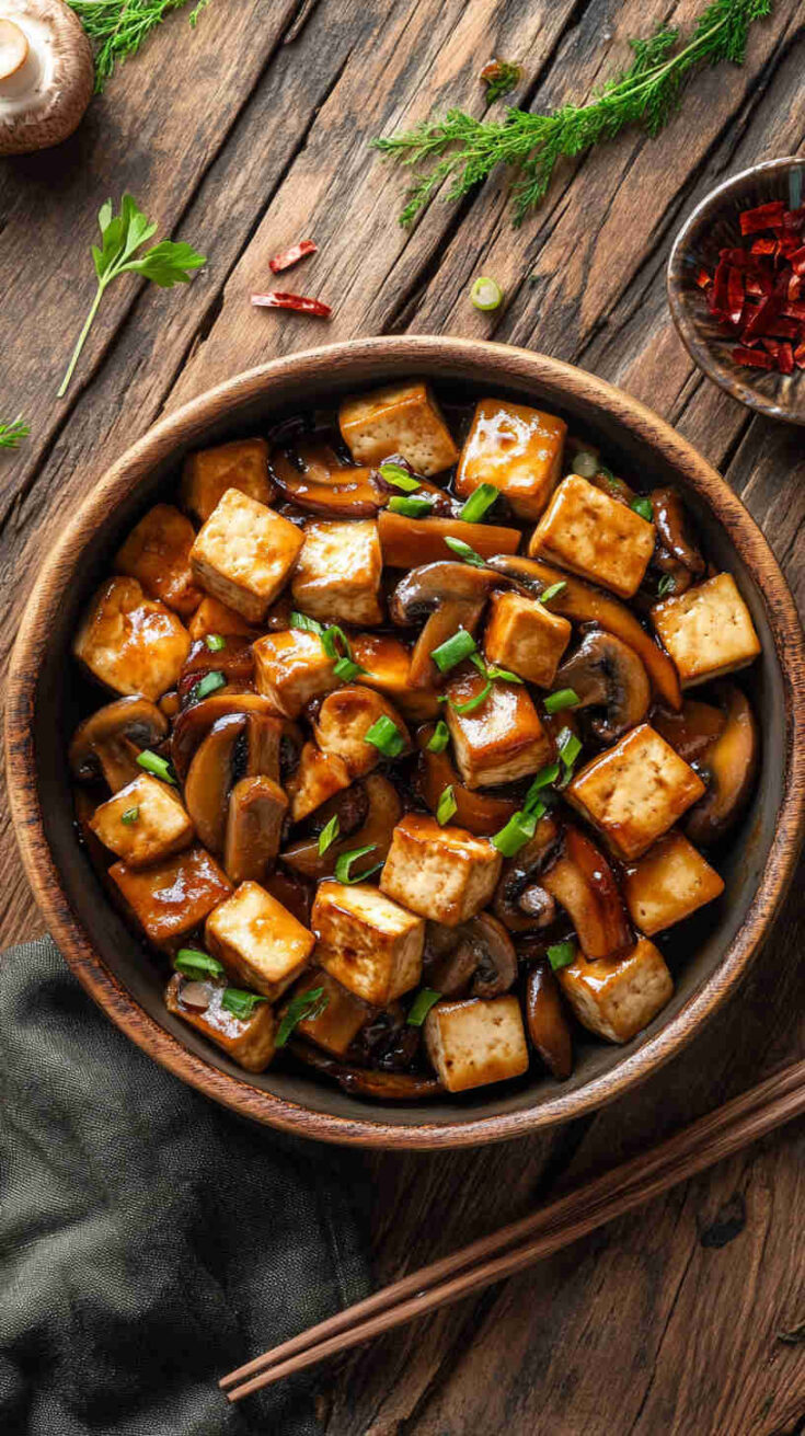 Chinese Mushroom and Tofu Main Dish Recipe