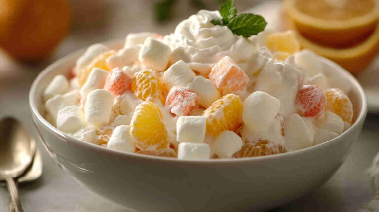 Classic Ambrosia Salad with Marshmallows