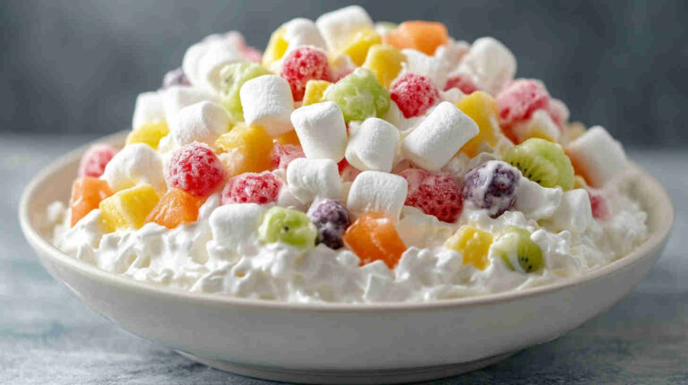 Cool Whip Ambrosia with Mini Marshmallows