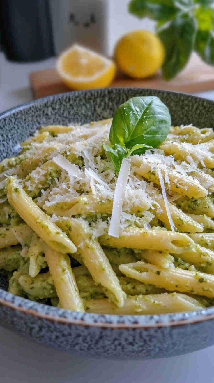 Creamy Avocado Pesto Penne