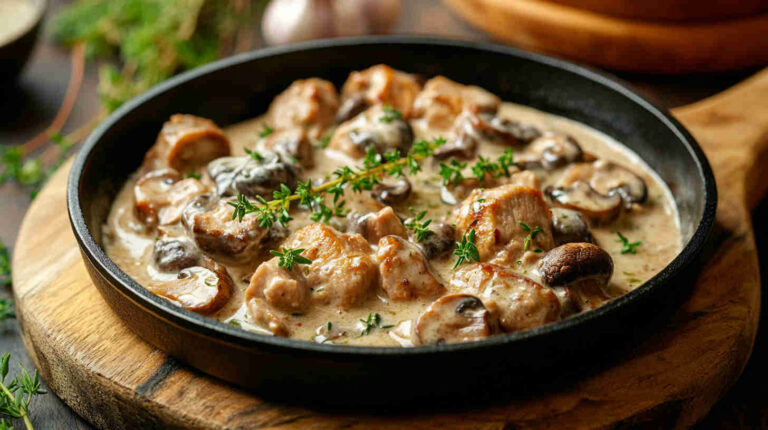 Creamy Pork and Mushroom Skillet Recipe