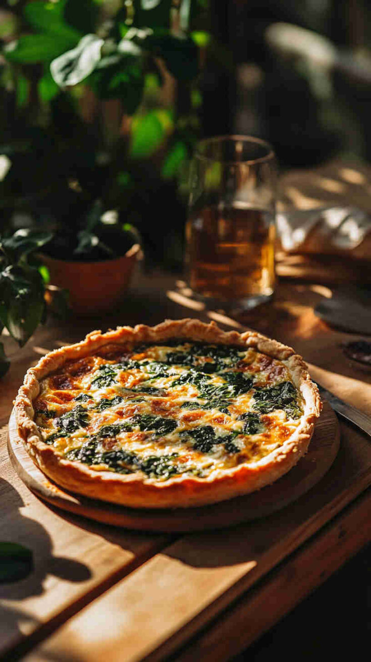 Easy Italian Brunch Quiche with Spinach and Cheese Recipe