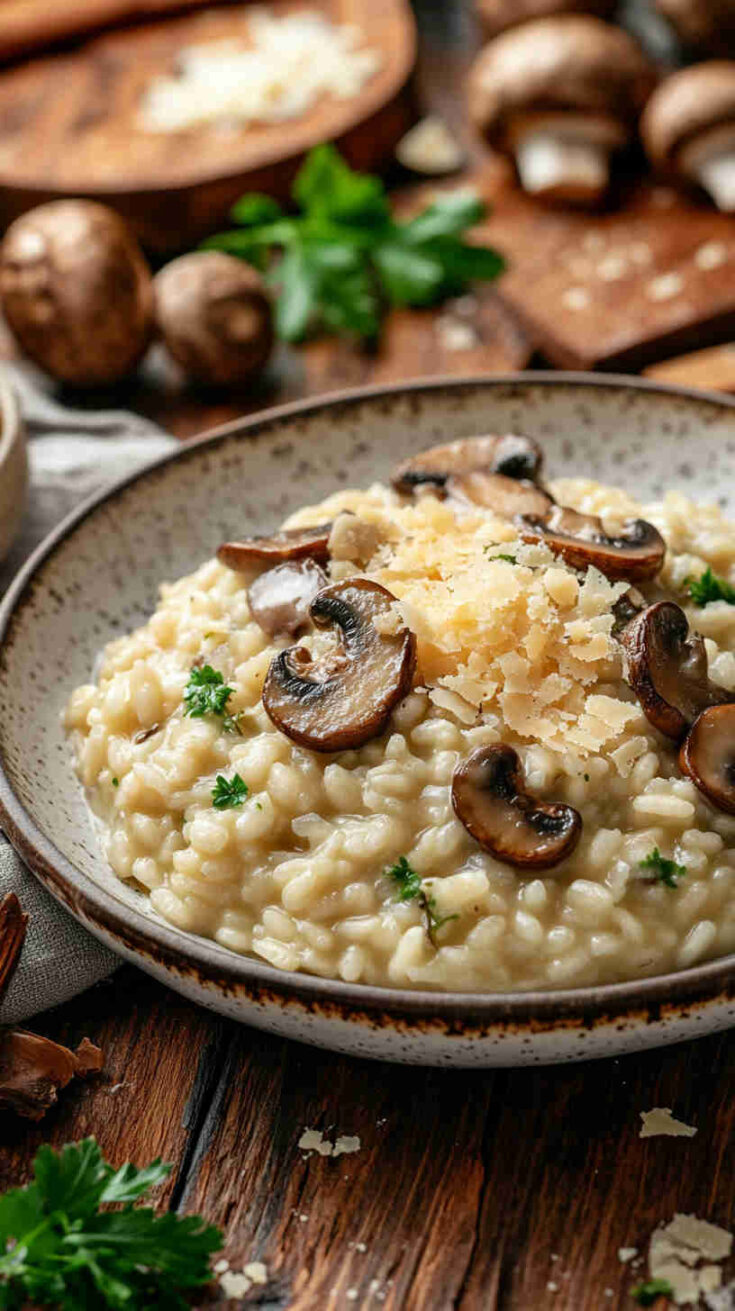 Gluten-Free Creamy Mushroom Risotto Recipe