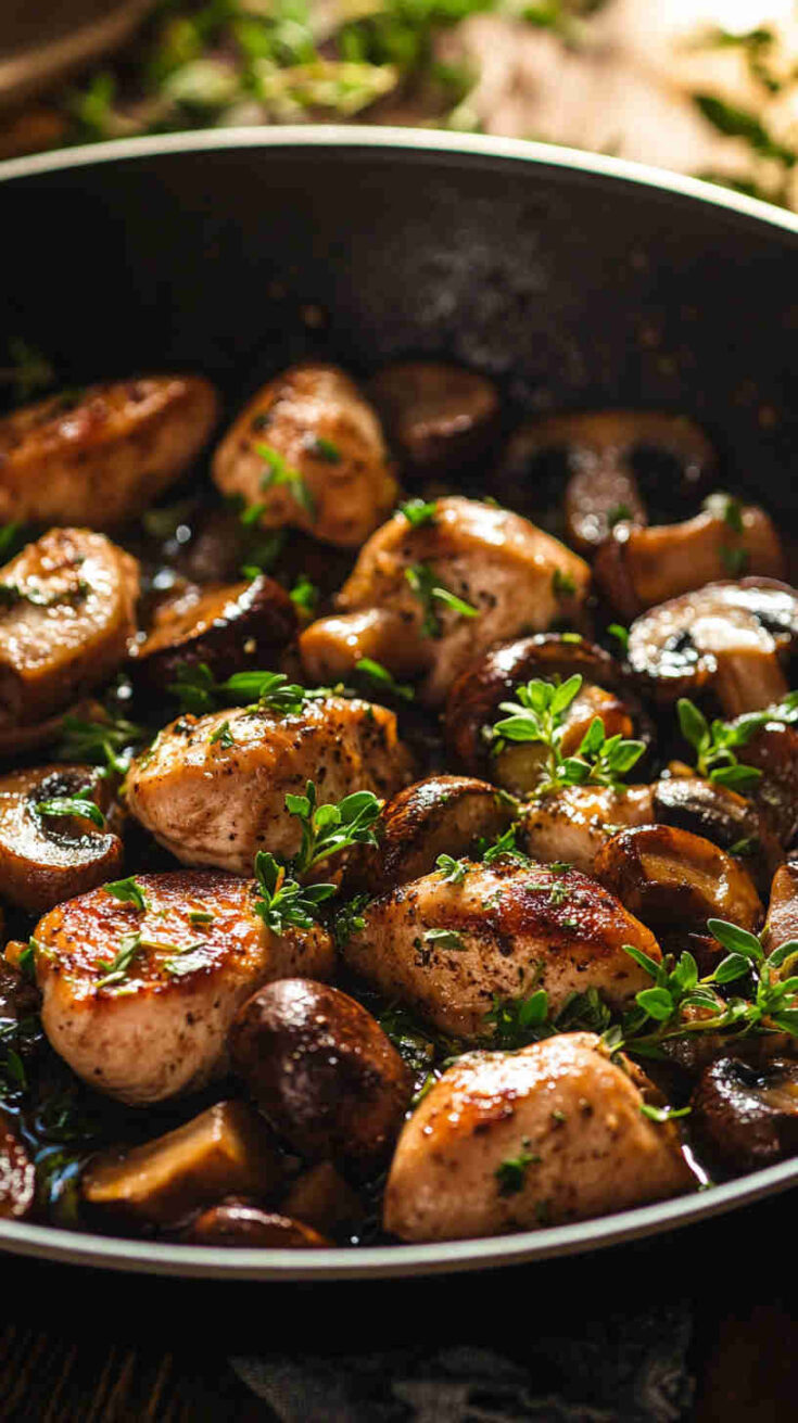 Gluten-Free Mushroom and Chicken Skillet Recipe