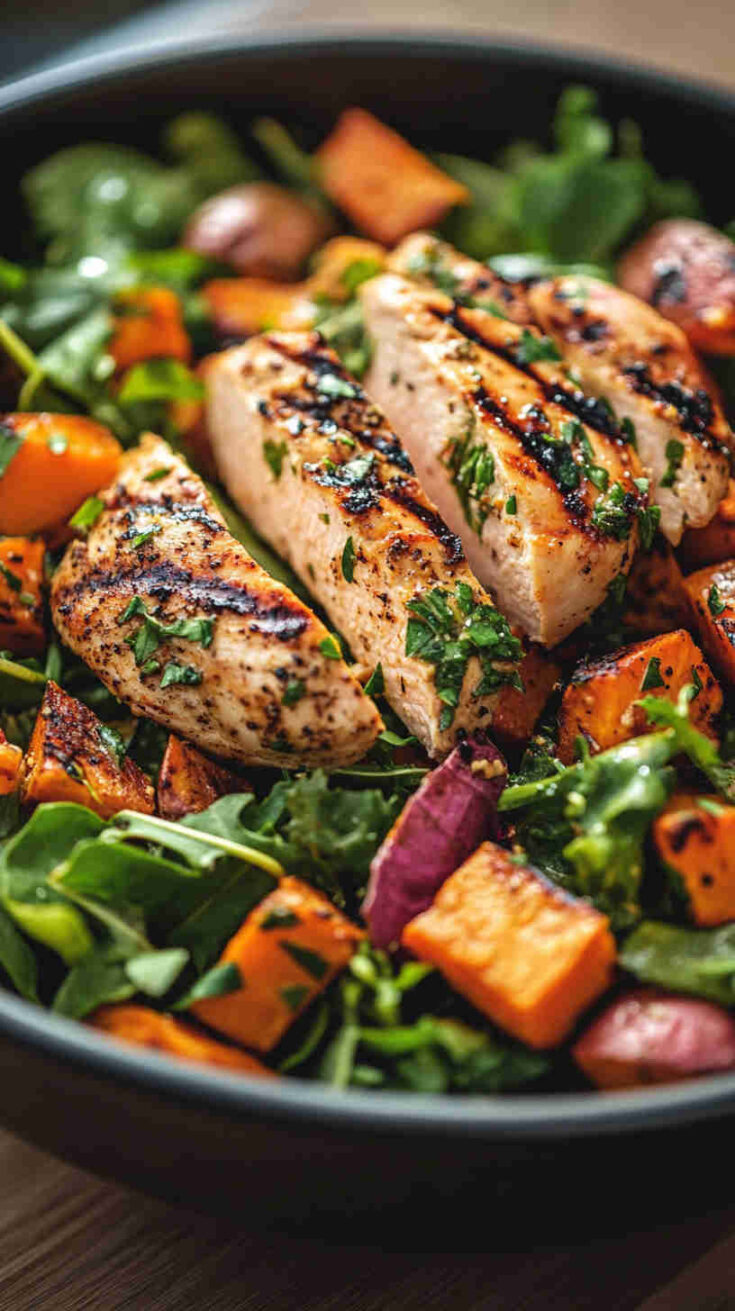 Grilled Chicken and Sweet Potato Salad