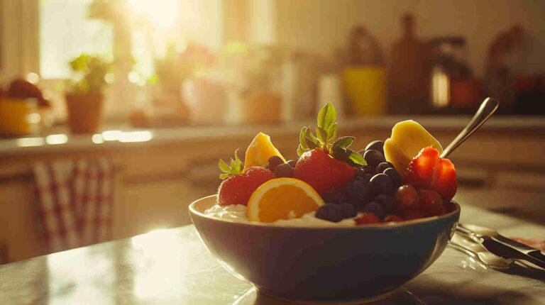 Healthy Italian Brunch Bowl with Yogurt and Fresh Fruit Recipe