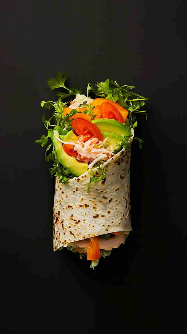 High-Protein Turkey and Avocado Wrap
