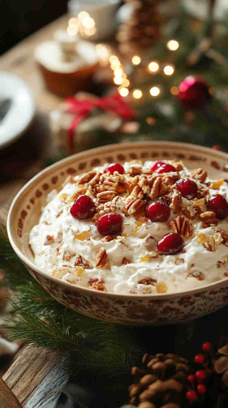 Holiday Ambrosia with Cherries & Pecans