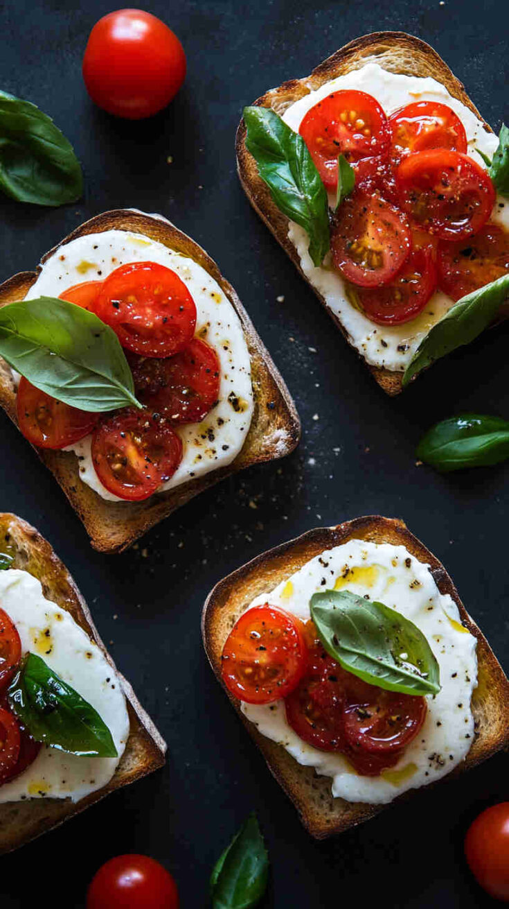 Italian Brunch Caprese Salad Toast Recipe