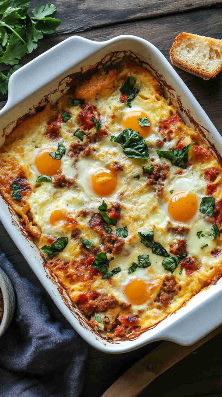 Italian Brunch Egg and Sausage Casserole Recipe
