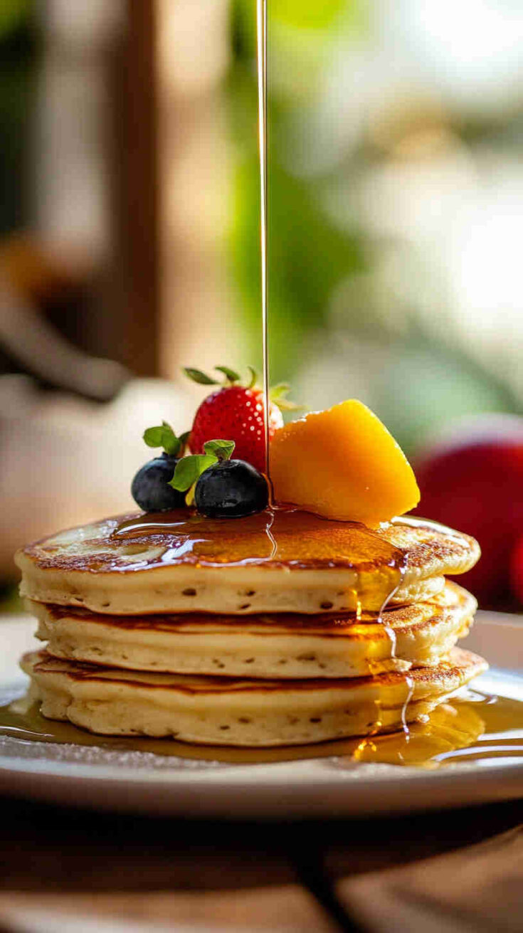 Italian Brunch Pancakes with Ricotta and Honey Recipe