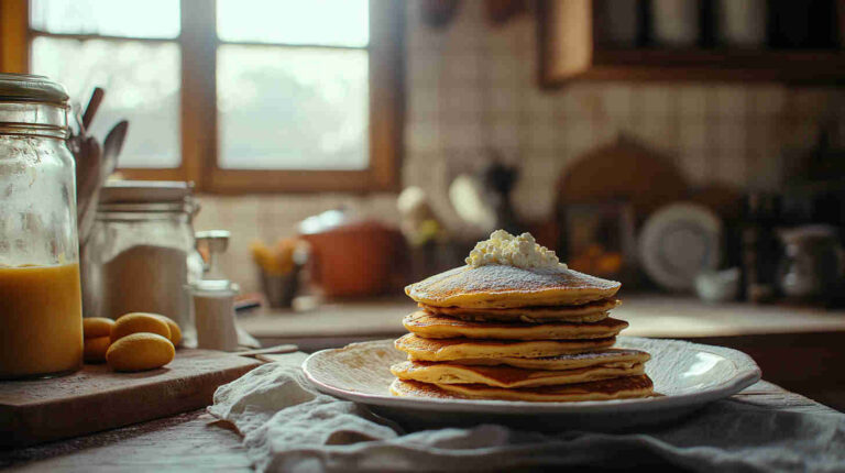 Italian Brunch Pancakes with Ricotta and Honey Recipe
