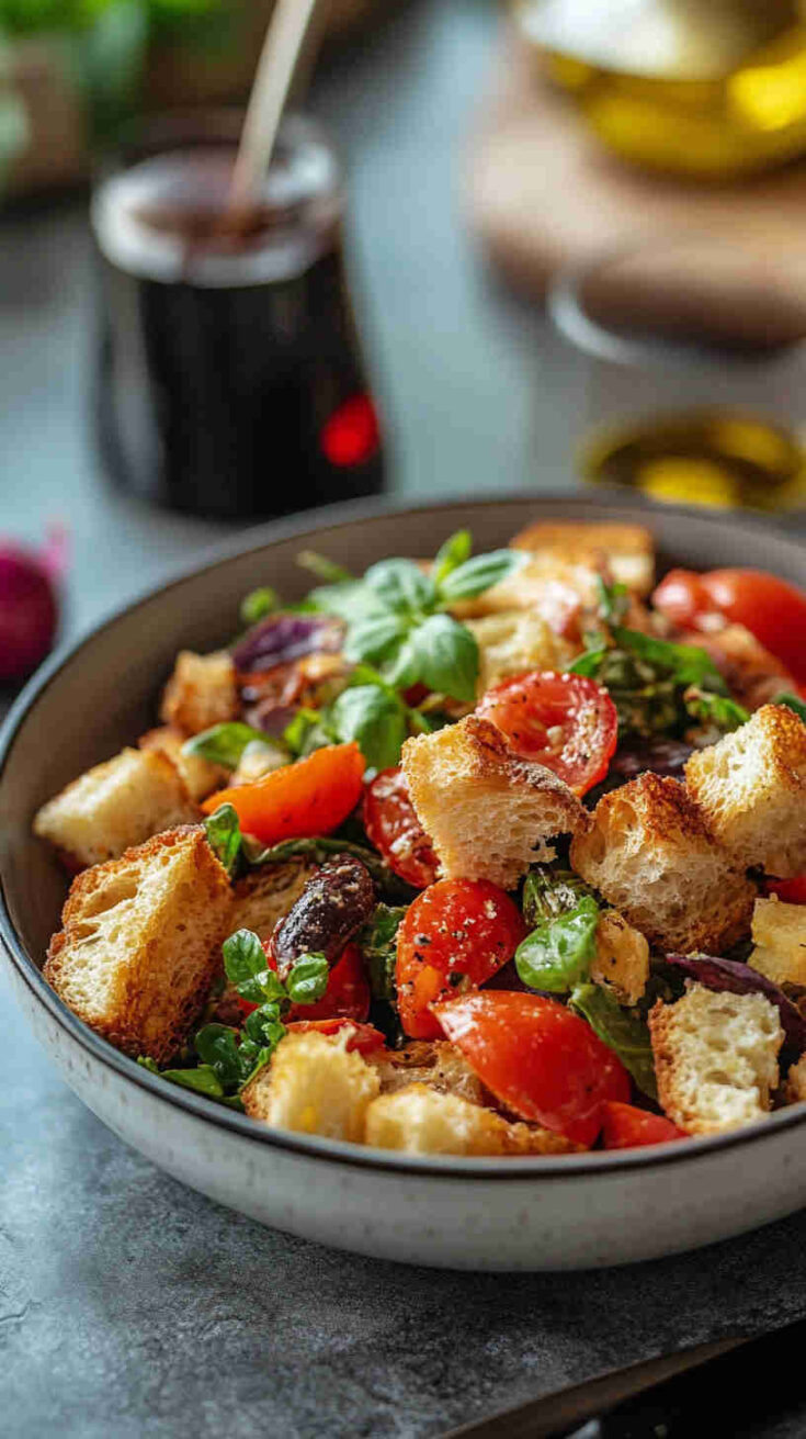 Italian Panzanella Bread Salad Recipe