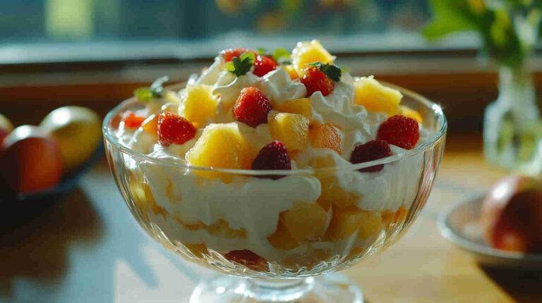 Light & Fluffy Ambrosia with Greek Yogurt