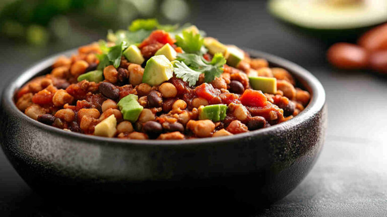 Loaded Vegan Chili for Muscle Gains