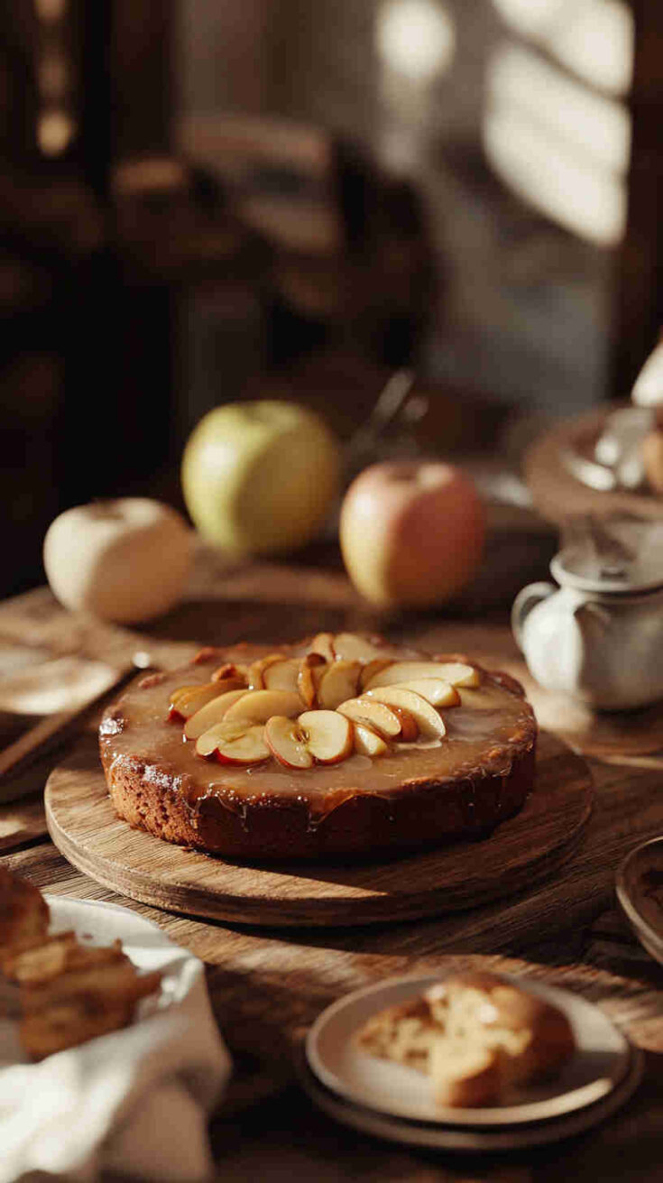 Maple Apple Gingerbread Cake