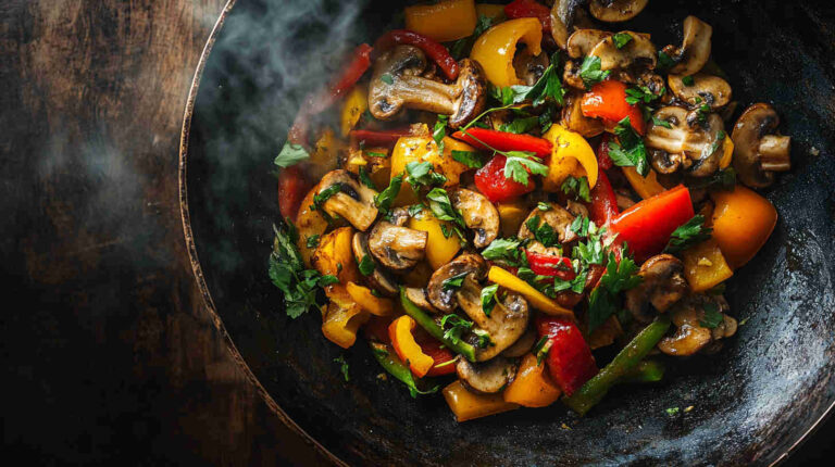 Mushroom and Bell Pepper Stir-Fry Recipe