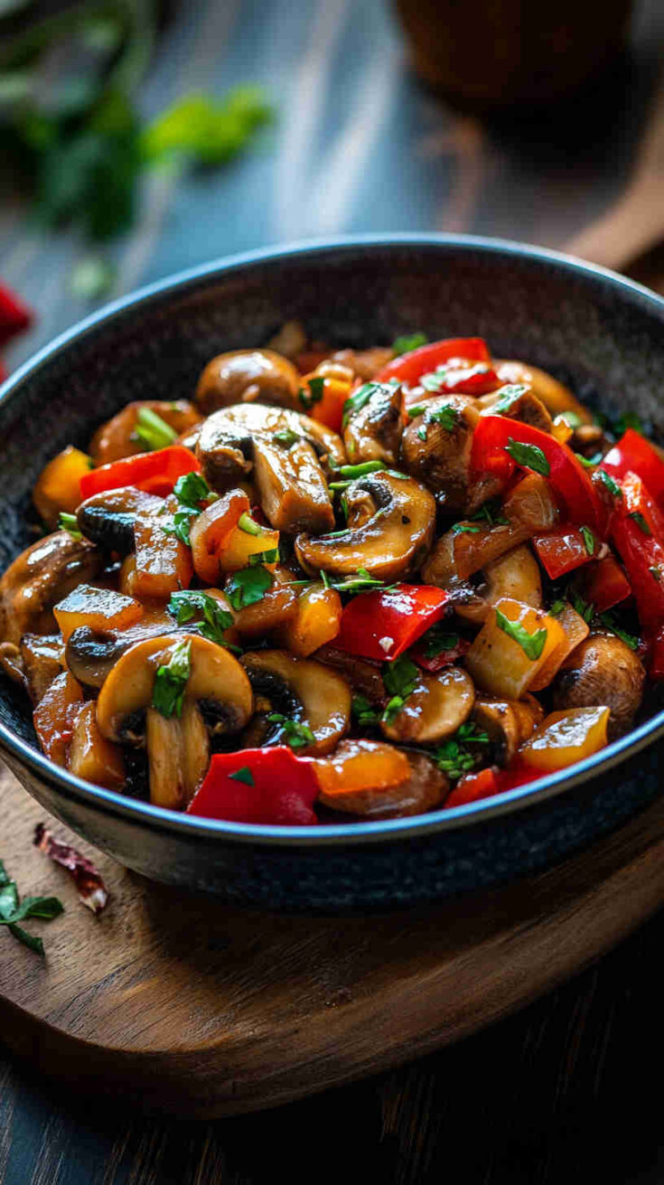 Mushroom and Bell Pepper Stir-Fry Recipe