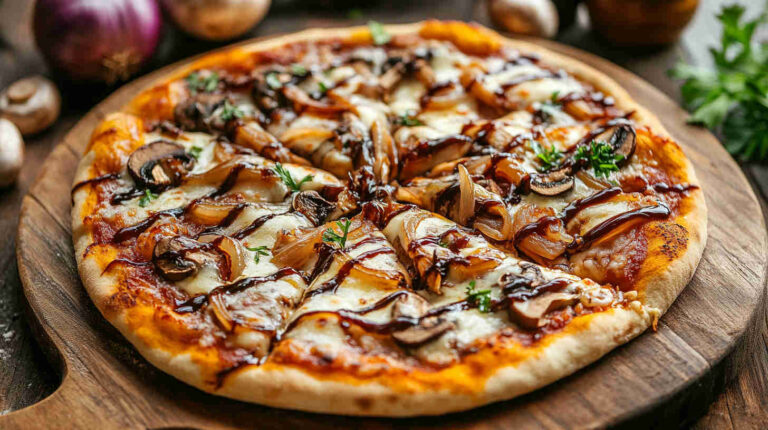 Mushroom and Caramelized Onion Pizza Recipe