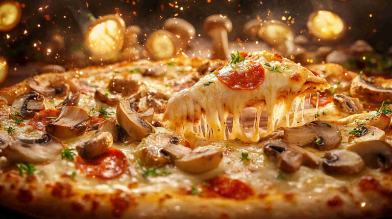 Mushroom and Chicken Alfredo Pizza Recipe