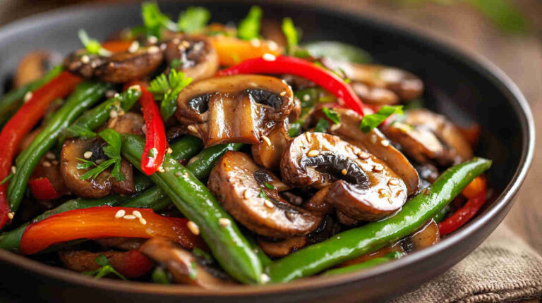 Mushroom and Green Bean Stir-Fry Recipe