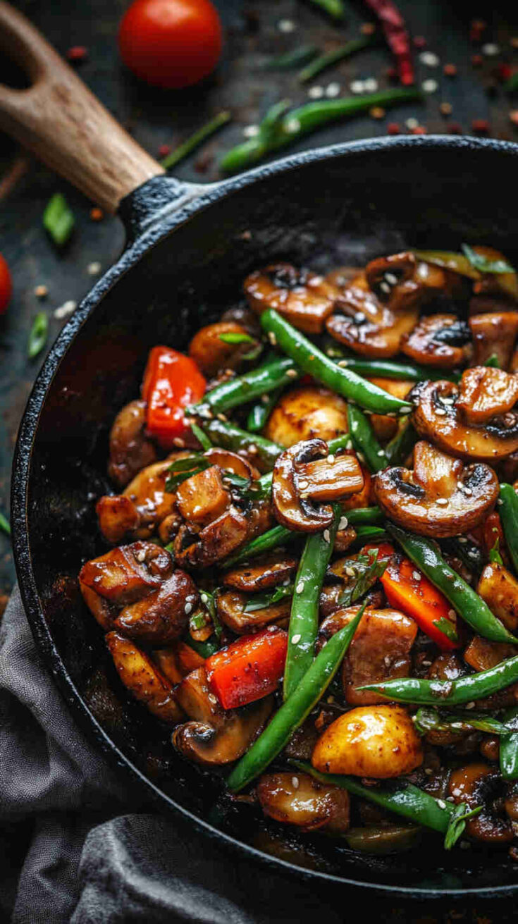 Mushroom and Green Bean Stir-Fry Recipe