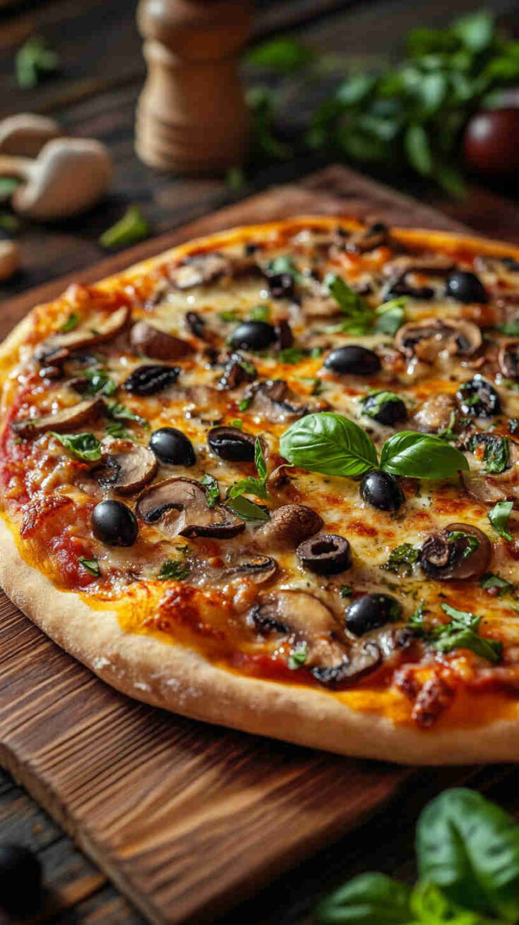 Mushroom and Olive Pizza Recipe