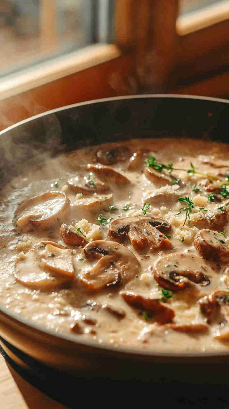 Mushroom and Parmesan Sauce Recipe