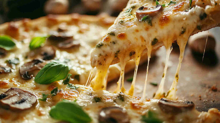 Mushroom and Pesto Pizza Recipe