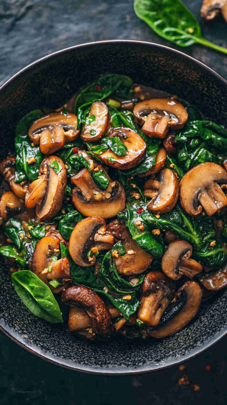 Mushroom and Spinach Stir-Fry Recipe