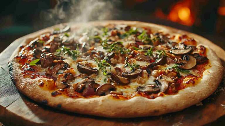 Mushroom and Truffle Oil Pizza Recipe