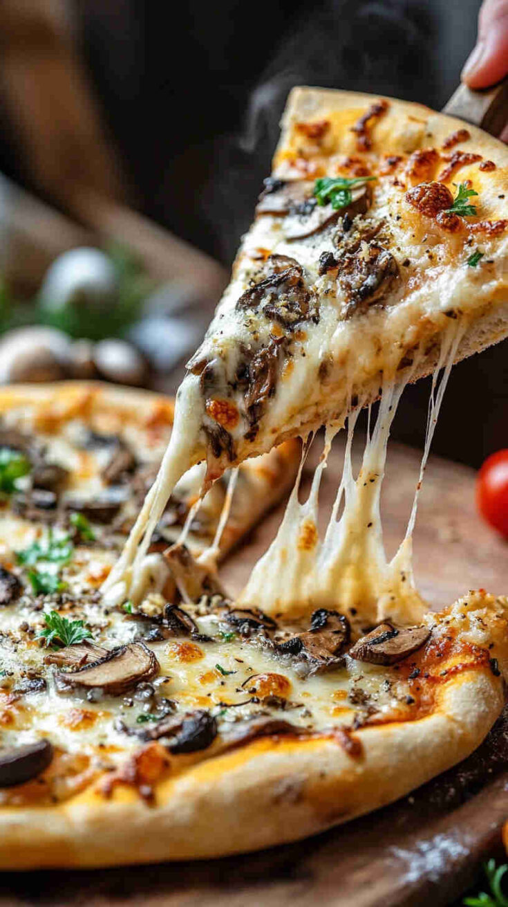 Mushroom and Truffle Oil Pizza Recipe