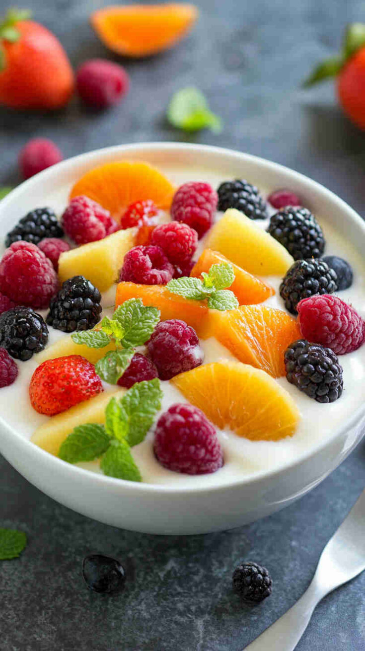 No-Sugar-Added Healthy Ambrosia Salad