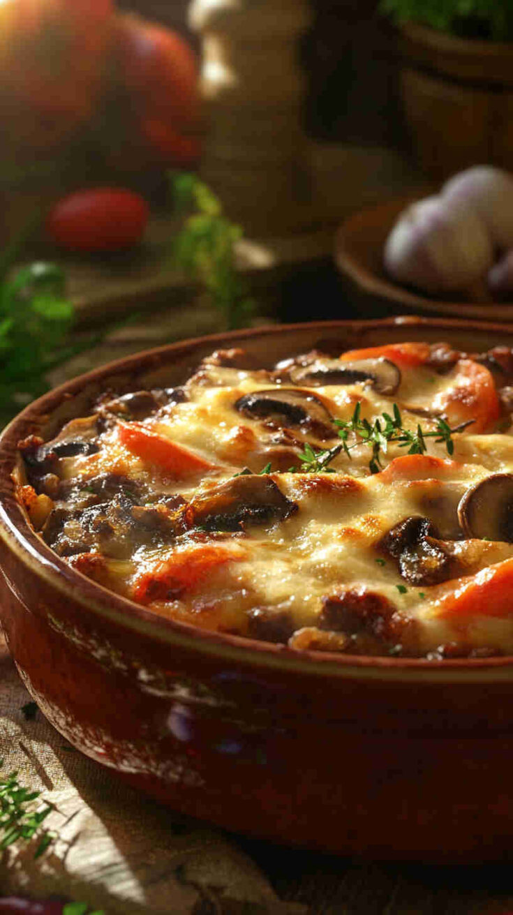 Oven-Baked Beef and Mushroom Casserole