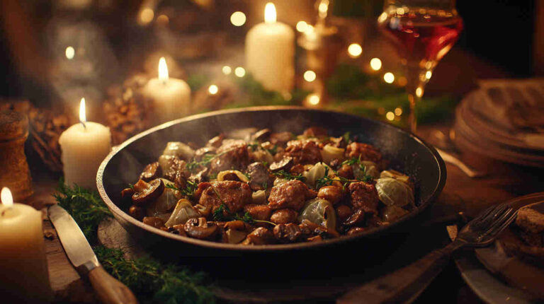Pork and Mushroom Cabbage Skillet Recipe