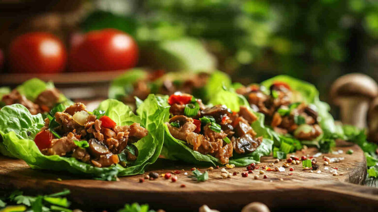 Pork and Mushroom Lettuce Wraps Recipe