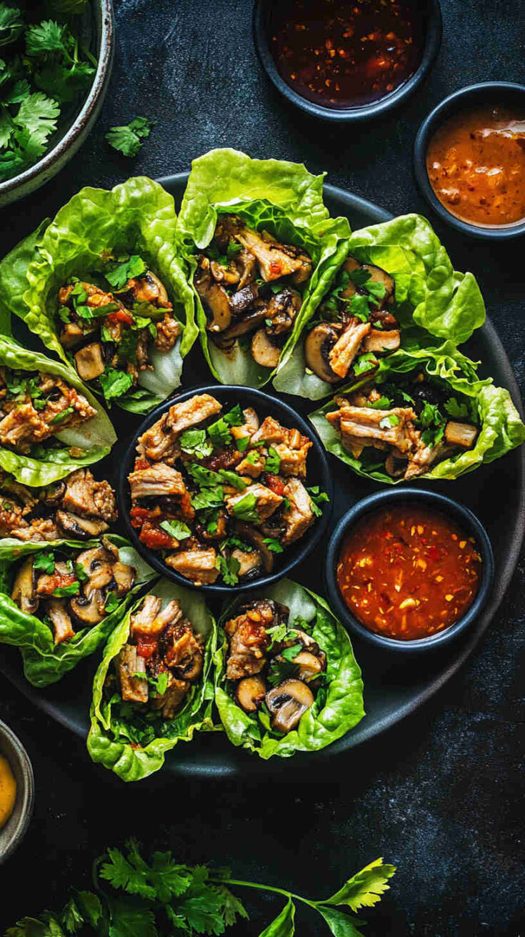 Pork and Mushroom Lettuce Wraps Recipe