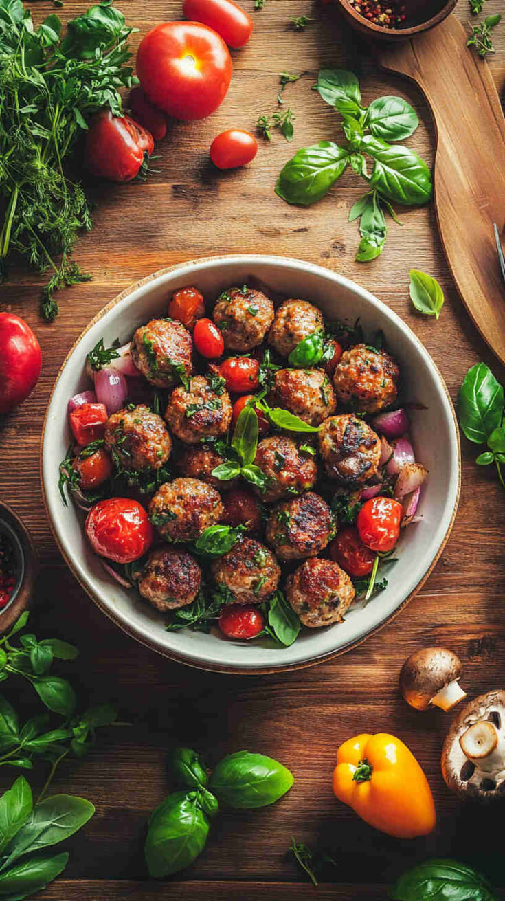 Pork and Mushroom Meatballs Recipe