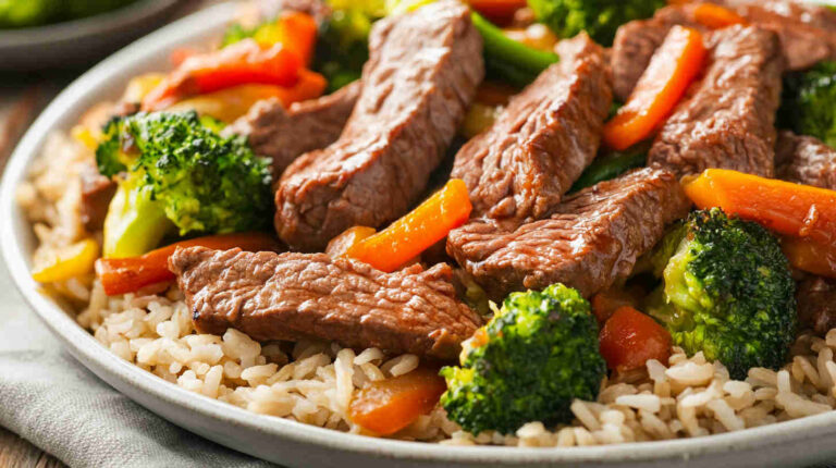 Post-Workout Beef Stir-Fry with Brown Rice