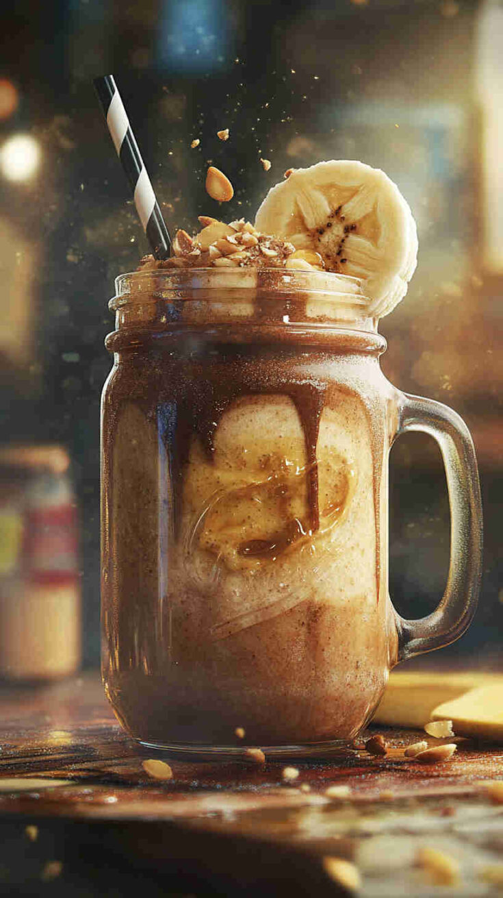 Post-Workout Smoothie with Banana, Protein Powder