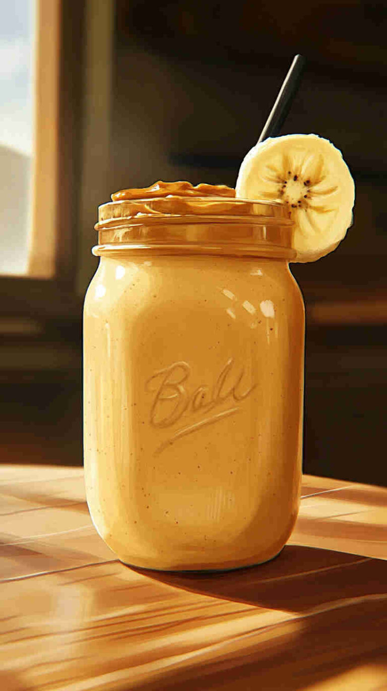 Post-Workout Smoothie with Banana, Protein Powder