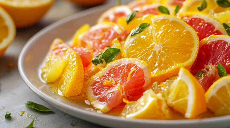 Refreshing Citrus Ambrosia with Honey Drizzle