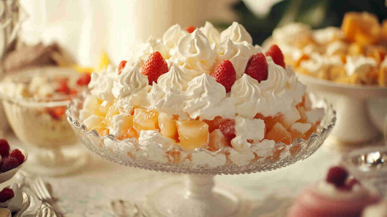 Retro-Style Ambrosia with Whipped Cream