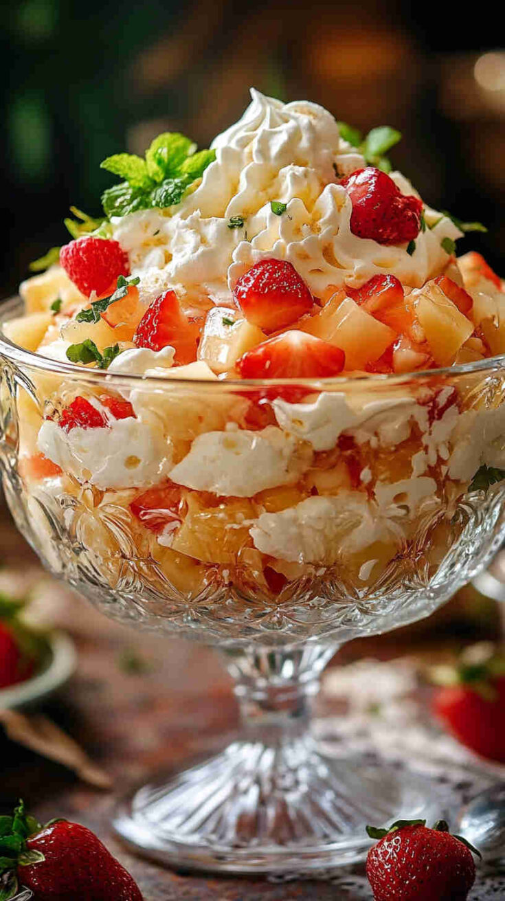 Retro-Style Ambrosia with Whipped Cream