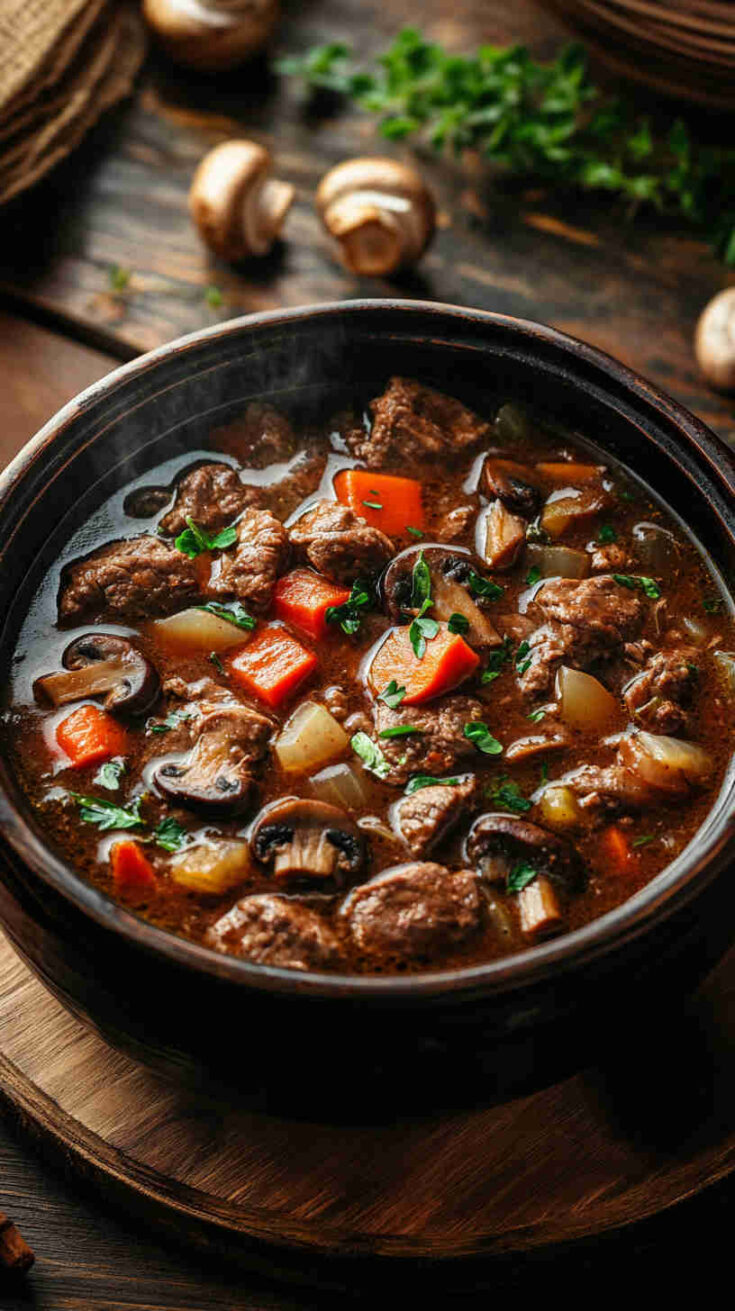 Slow Cooker Beef and Mushroom Stew – Tender & Flavorful